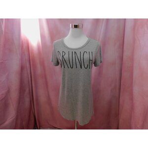 belle de jour BRUNCH T-Shirt Women S Gray Short Sleeve Lightweight